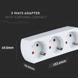 V-Tac ADAPTOR 3 PRIZE 3X16A MAX 3680W