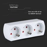 V-Tac ADAPTOR 3 PRIZE 3X16A MAX 3680W
