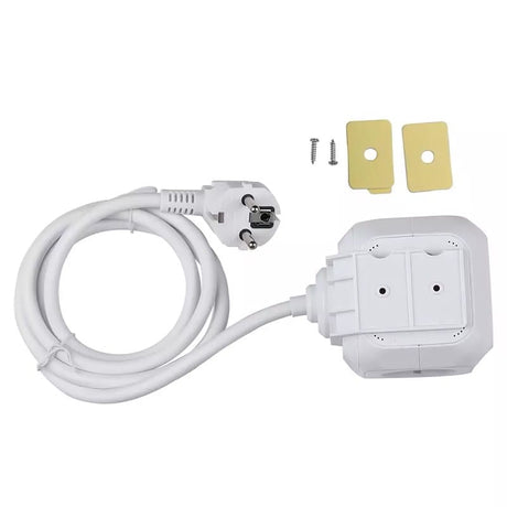 V-Tac PRELUNGITOR CUBIC 3X1.5MM 1.4M 4 CAI 16A + 2 USB 2.1A