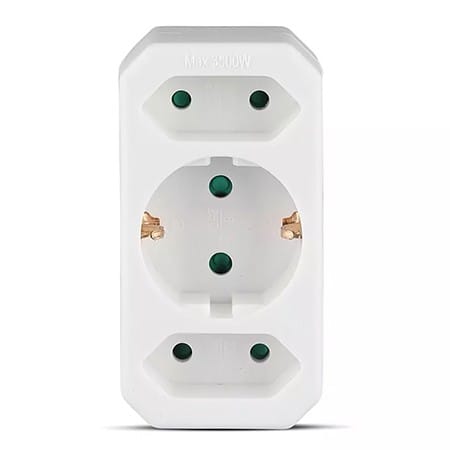 V-Tac ADAPTOR 3 PRIZE 1X16A 2x2.5A MAX 3500W