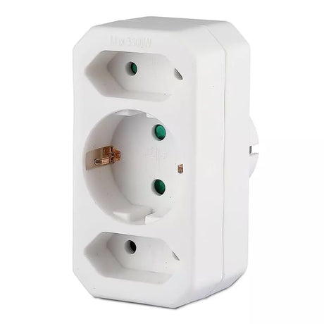 V-Tac ADAPTOR 3 PRIZE 1X16A 2x2.5A MAX 3500W