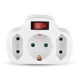 V-Tac ADAPTOR 3 PRIZE CU INTRERUPATOR 3X16A MAX 3500W