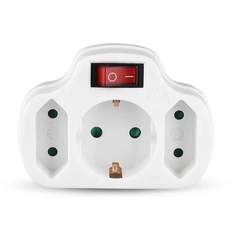 V-Tac ADAPTOR 3 PRIZE CU INTRERUPATOR 3X16A MAX 3500W