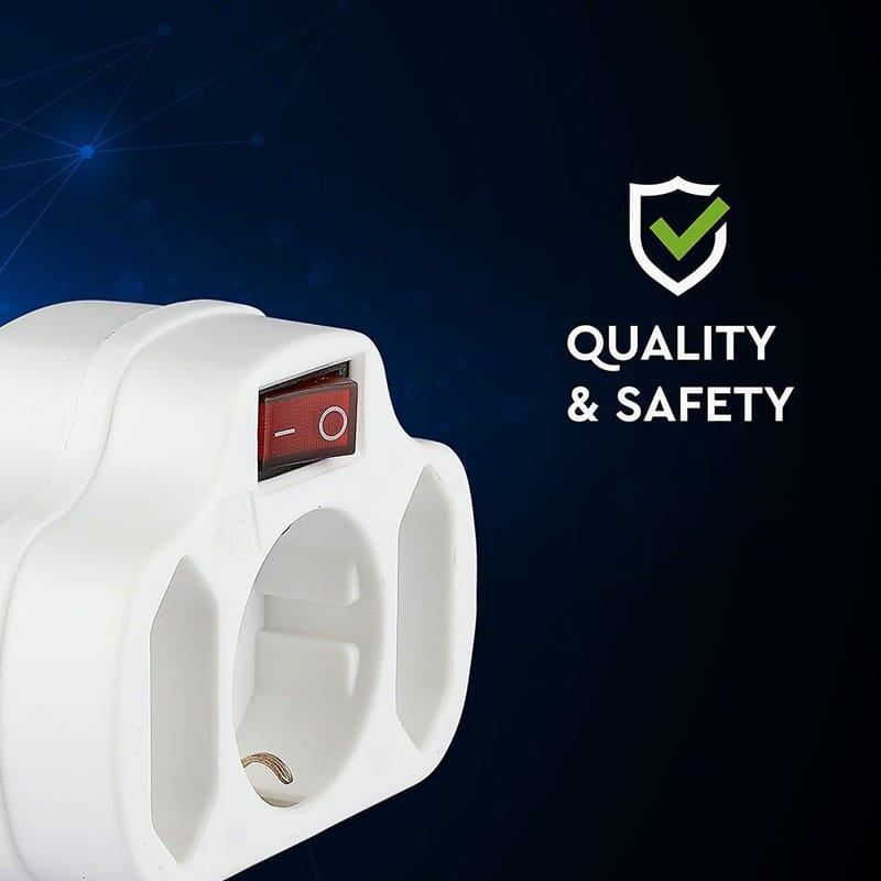 V-Tac ADAPTOR 3 PRIZE CU INTRERUPATOR 3X16A MAX 3500W
