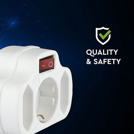 V-Tac ADAPTOR 3 PRIZE CU INTRERUPATOR 3X16A MAX 3500W