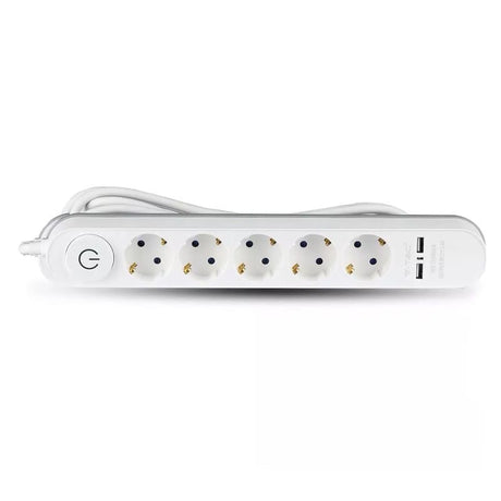 V-Tac PRELUNGITOR 5 CAI CU INTRERUPATOR + 2USB 3M(3G1.5MM2)