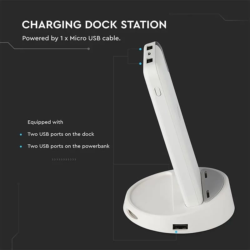 V-Tac POWER BANK 8000MAH INCARCARE WIRELESS - ALB