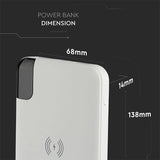 V-Tac POWER BANK 8000MAH INCARCARE WIRELESS - ALB