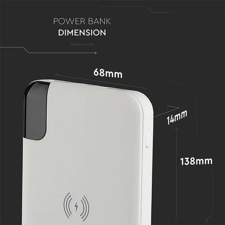 V-Tac POWER BANK 8000MAH INCARCARE WIRELESS - ALB