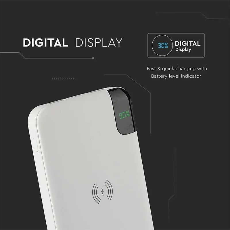 V-Tac POWER BANK 8000MAH INCARCARE WIRELESS - ALB