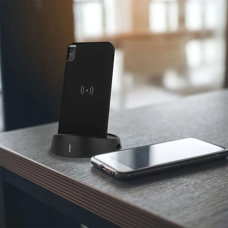 V-Tac POWER BANK 8000MAH INCARCARE WIRELESS MODEL STAND - NEGRU