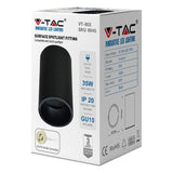 V-Tac CORP ILUMINAT MONTAJ PERETE SOCLU GU10 - NEGRU