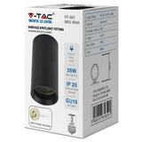V-Tac CORP ILUMINAT MONTAJ PERETE SOCLU GU10 - NEGRU