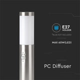 V-Tac STALP ILUMINAT CU SENZOR SOCLU E27  - NICHEL