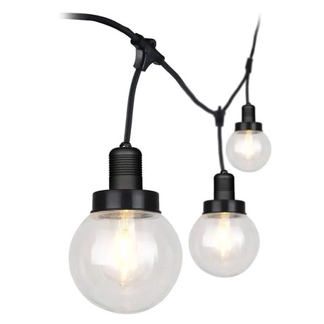 V-Tac Ghirlandă Luminoasă Festivă V-Tac 3m, 6x E27, IP65, Negru, pentru Exterior