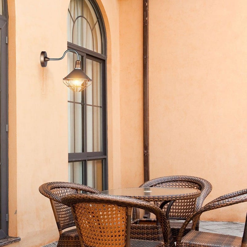 V-Tac Aplica de perete exterior V-Tac E27, IP65, aluminiu, Rose Gold, Ø250x420 mm, max. 60W, fara bec