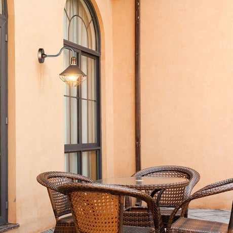 V-Tac Aplica de perete exterior V-Tac E27, IP65, aluminiu, Rose Gold, Ø250x420 mm, max. 60W, fara bec