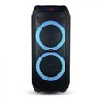 V-Tac Boxă portabilă PA V-Tac 40W RMS, 2x8”, Bluetooth/FM/AUX, baterie reîncărcabilă, roți, microfon inclus