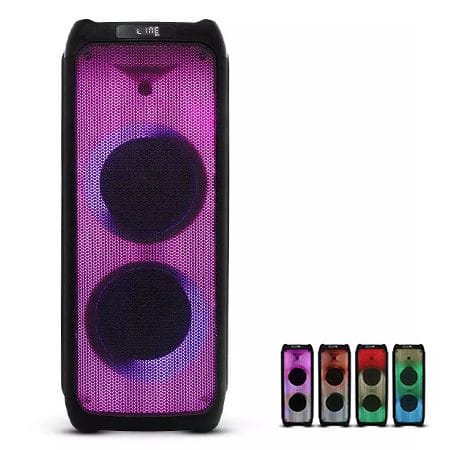 V-Tac Boxă Portabilă PA V-Tac 2x10”, 100W RMS, TWS, Bluetooth, FM, AUX, USB/TF, Negru