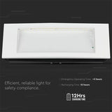 V-Tac LAMPA LED IESIRE DE URGENTA 3.8W 6000K ALB RECE