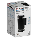 V-Tac LAMPA PERETE SOCLU E27 IP44 - NEGRU