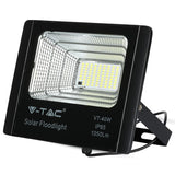V-Tac Reflector LED Solar V-Tac 16W 6000K Alb Rece IP65 cu Telecomandă, Timer și Cablu 5m, Baterie 10000mAh