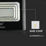 V-Tac Reflector LED Solar V-Tac 50W 6000K IP65 cu Telecomandă, Temporizator și Senzor Auto, 4200 lm