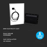 V-Tac Reflector LED Solar V-Tac 50W 6000K IP65 cu Telecomandă, Temporizator și Senzor Auto, 4200 lm