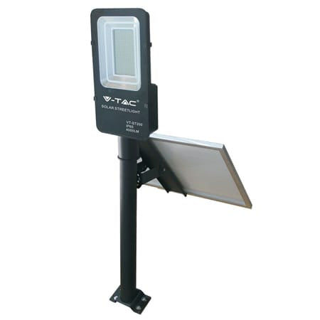 V-Tac Corp Iluminat Stradal LED Solar V-Tac 50W 6000K IP65, 4000lm, cu Panou Solar și Telecomandă