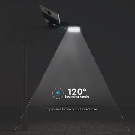V-Tac Corp Iluminat Stradal LED Solar V-Tac 50W 6000K IP65, 4000lm, cu Panou Solar și Telecomandă