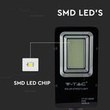 V-Tac Corp Iluminat Stradal LED Solar V-Tac 50W 6000K IP65, 4000lm, cu Panou Solar și Telecomandă