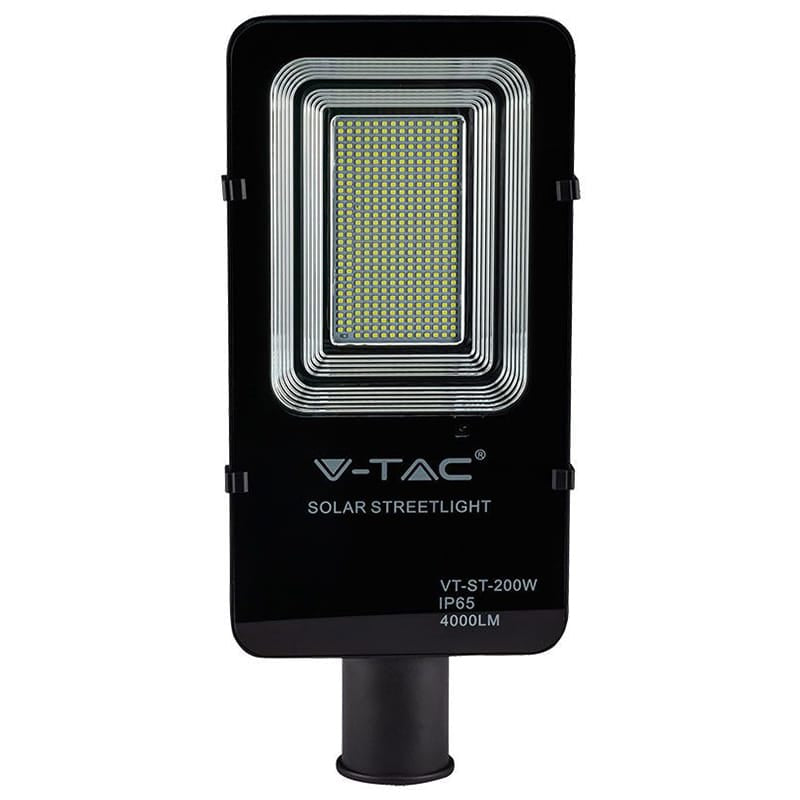 V-Tac Corp Iluminat Stradal LED Solar V-Tac 50W 6000K IP65, 4000lm, cu Panou Solar și Telecomandă