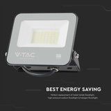 V-Tac REFLECTOR LED SMD 30W 185LM/W 6500K IP65  CIP SAMSUNG - NEGRU/GRI