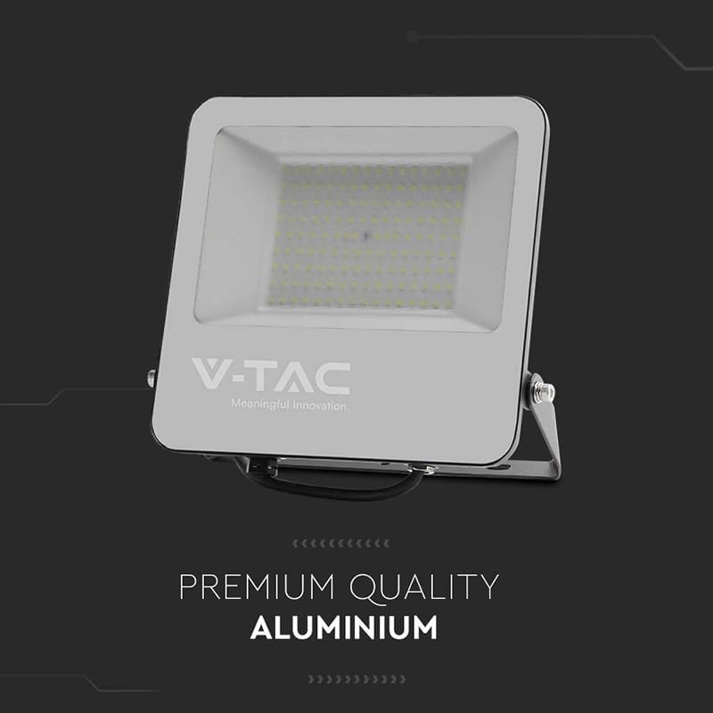 V-Tac REFLECTOR LED SMD 100W 185LM/W 6500K IP65  CIP SAMSUNG - NEGRU/GRI