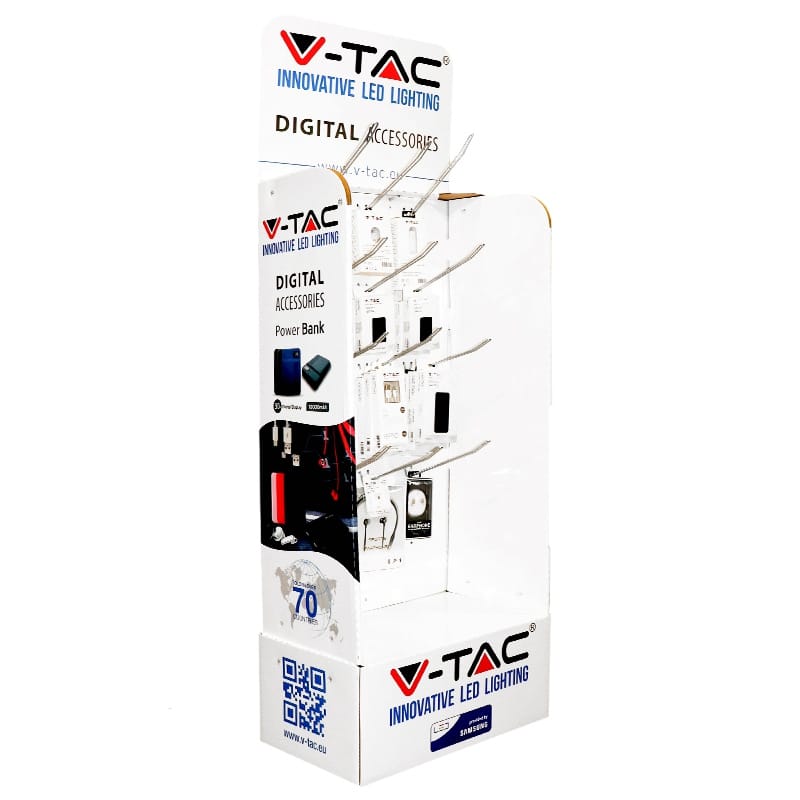 V-Tac STAND CARTON CU 15 CARLIGE METALICE