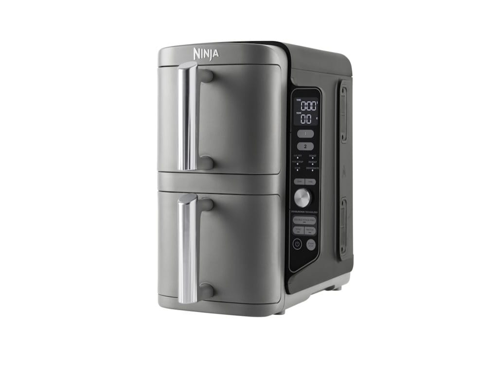 NINJA Friteuza dubla cu aer cald Ninja Double Stack 9.5L2470W, argintiu