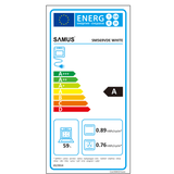 Samus Aragaz Aragaz Samus SM569VDE WHITE | 4 Arzatoare, Gaz, Capac Sticla, Alb