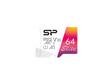 Silicon power Card de memorie Card de memorie Silicon Power SP064GBSTXBV1V20SP | 64GB, MicroSDHC, Class 10, Adaptor SD