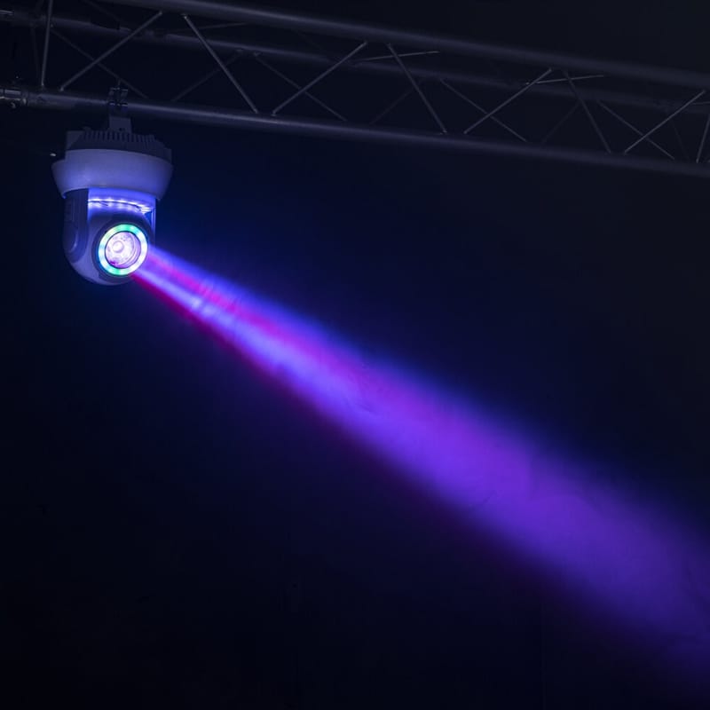 Ibiza Light Moving Head Ibiza Light LED RGBW 40W 4-în-1 cu inele halo, DMX 15/17 canale, 7950 lm, 540°/180°