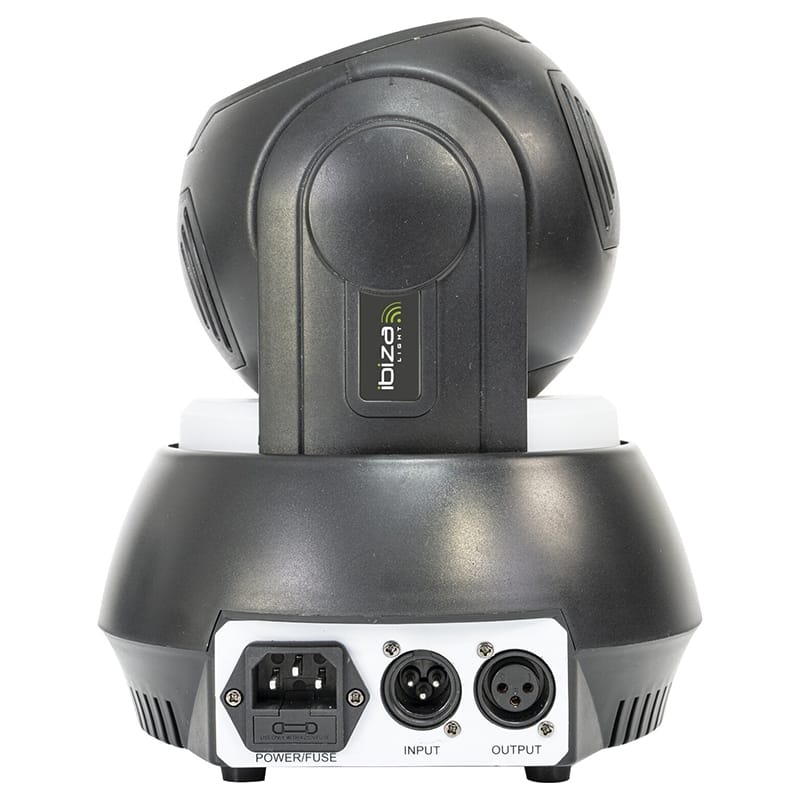 Ibiza Light Cap Mobil Ibiza Light 30W RGBW cu Gobo si 3 Inele LED RGB, DMX 15 Canale, Pan/Tilt 540°/180°