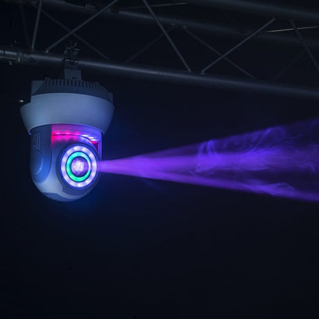 Ibiza Light Cap Mobil Ibiza Light 30W RGBW cu Gobo si 3 Inele LED RGB, DMX 15 Canale, Pan/Tilt 540°/180°