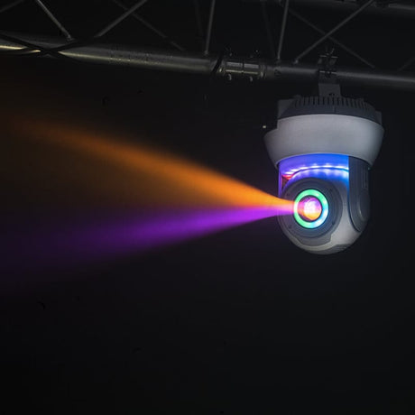 Ibiza Light Cap Mobil Ibiza Light 30W RGBW cu Gobo si 3 Inele LED RGB, DMX 15 Canale, Pan/Tilt 540°/180°