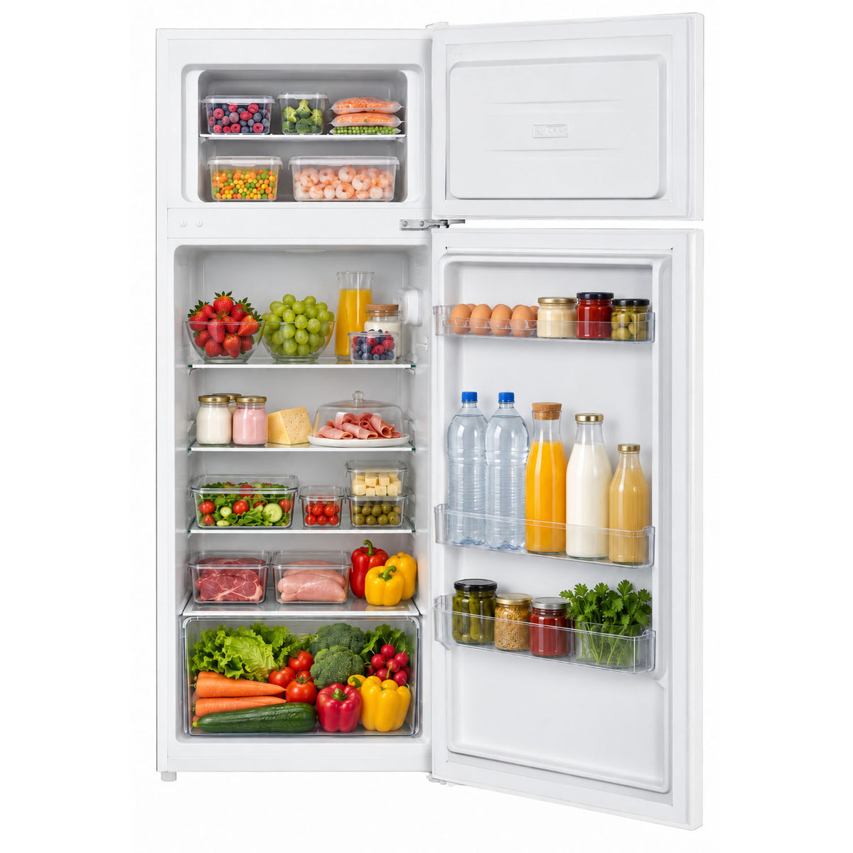 Frigider cu Două Uși Samus SW284E | 206L, Clasic, 57.5x60.5x143cm
