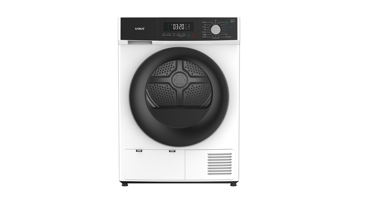 Uscator de Rufe Samus SWDP-816 | 8kg, Pompa de Caldura, 16 Programe, Clasa E, Alb