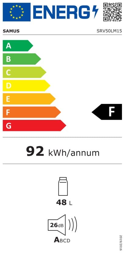 Samus Racitor vinuri Racitor Vinuri Samus SRV50LM15 | 15 Sticle, Termoelectric, Clasa F, Negru