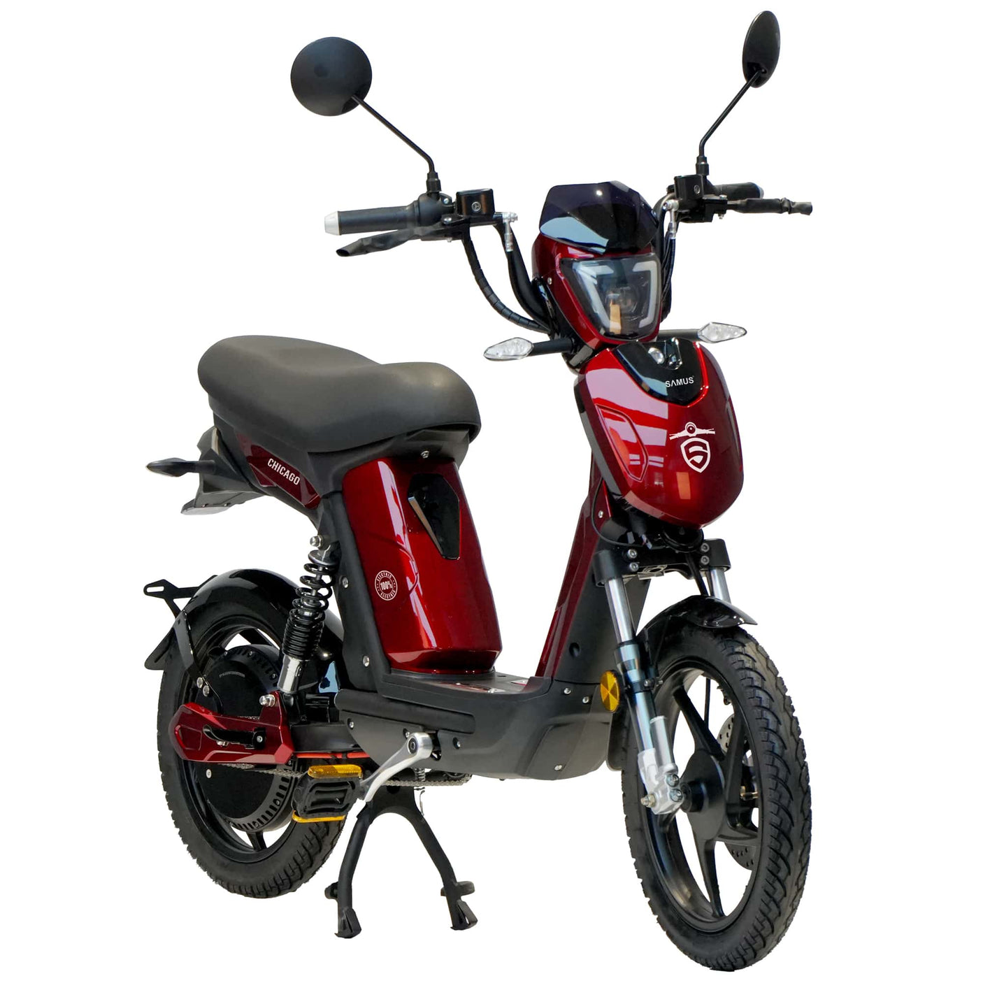 Samus Trotineta electrica Trotineta Electrica Samus Chicago-18T800-48V26-Red | 48V, 800W, Autonomie 26km, Rosu