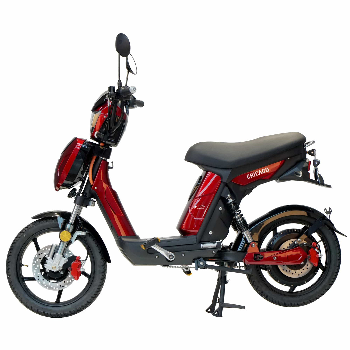 Samus Trotineta electrica Trotineta Electrica Samus Chicago-18T800-48V26-Red | 48V, 800W, Autonomie 26km, Rosu