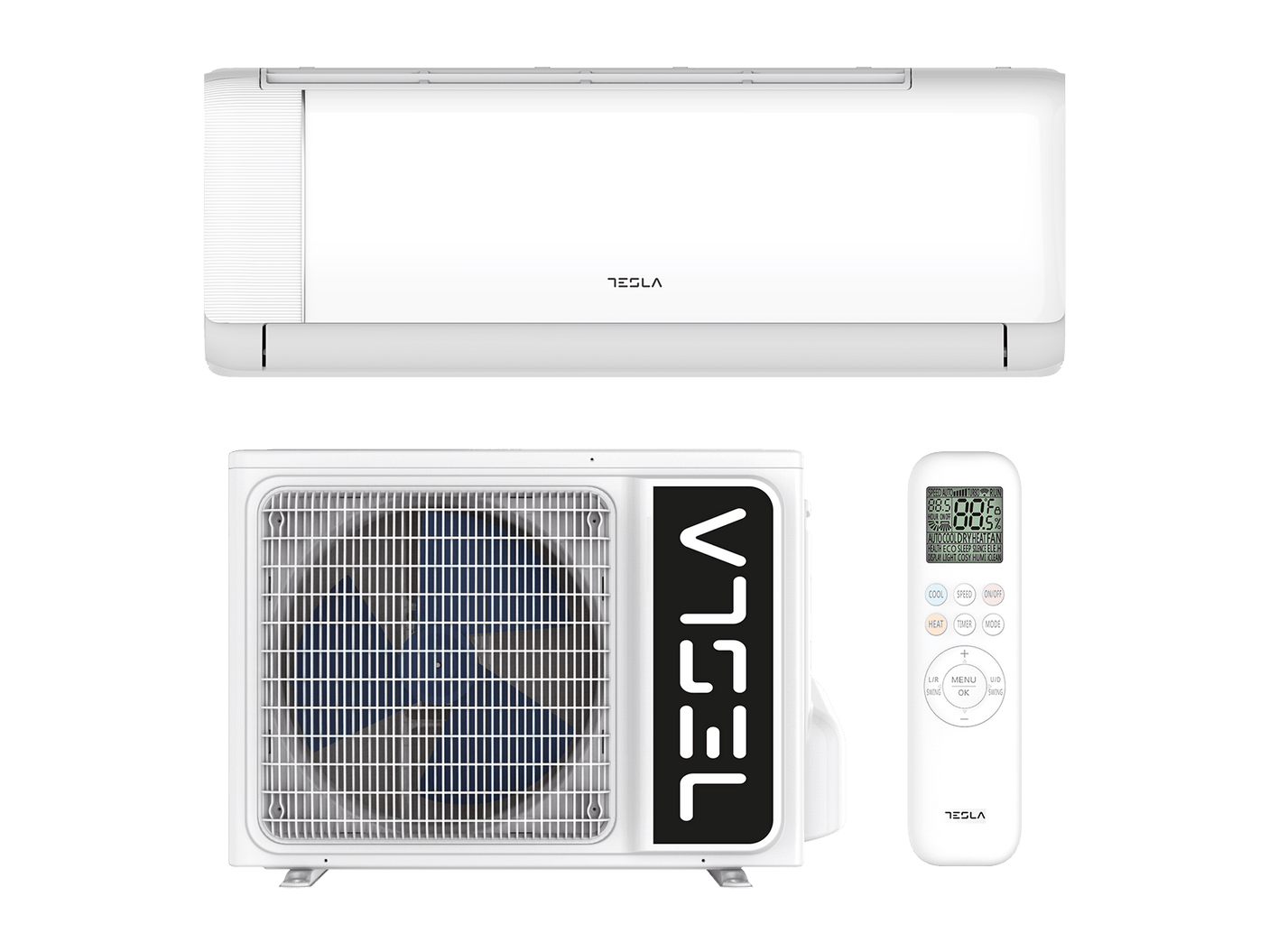 Tesla Aparat aer conditionat Aparat de aer conditionat Tesla Superior TA72QQET-2432IHWT, 24000 BTU, Clasa A+++/A++, Inverter, Incalzire, Turbo, I Feel, Functie Antifungica, Autocuratare, Timer, Filtru lavabil, Filtru cu densitatea, flux aer 3D, Incalzire unitate externa, R32,Wi-Fi