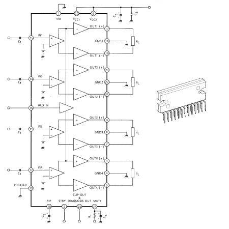 PC-Doc.ro AMPLIFICATOR AUDIO 43W BTL X 4 CANALE