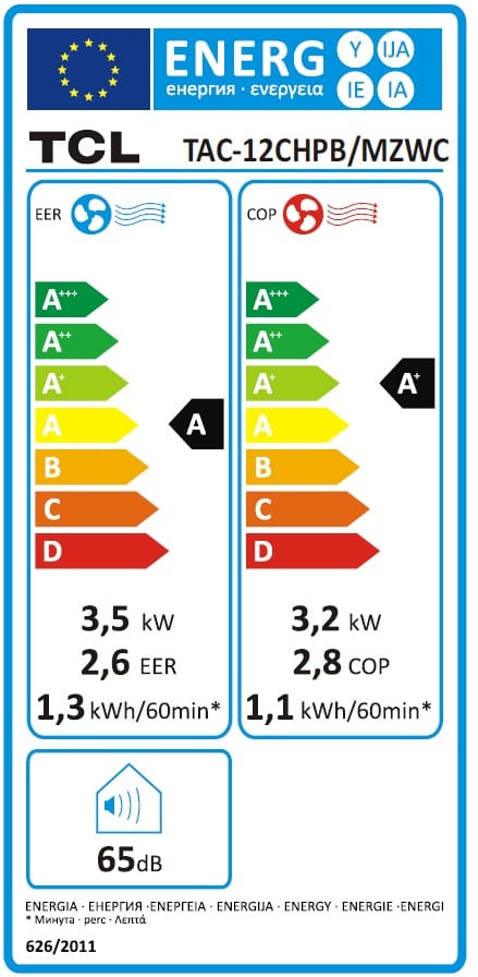TCL Aer conditionat portabil Aparat de aer conditionat portabil TCL TAC-12CHPB/MZWC, 12000 BTU, Clasa A / A+, Functie incalzire, Functie Dezumidificare, Functie Sleep, Display LED, Auto Swing, Filtru HEPA,Telecomanda, R290